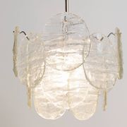 J.T. Kalmar Vienna Lustre Mid-Century in Glazed Glass, Austria, 1960s