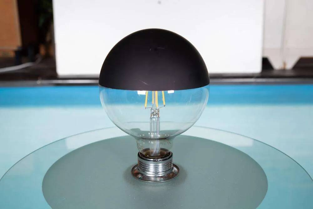 Minimalist chrome glass floor lamp, Bauhaus style floor lamp.