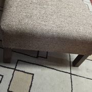 Daybed, vintage 1970s chaise longue with headrest.