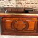 Oak counter bar and its back bistro glass bar 1900s/1930s