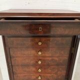19th century mahogany and veneer cardboard or notary cabinet