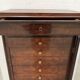 19th century mahogany and veneer cardboard or notary cabinet