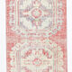 Tapis rouge & beige vintage coureur 82x269cm
