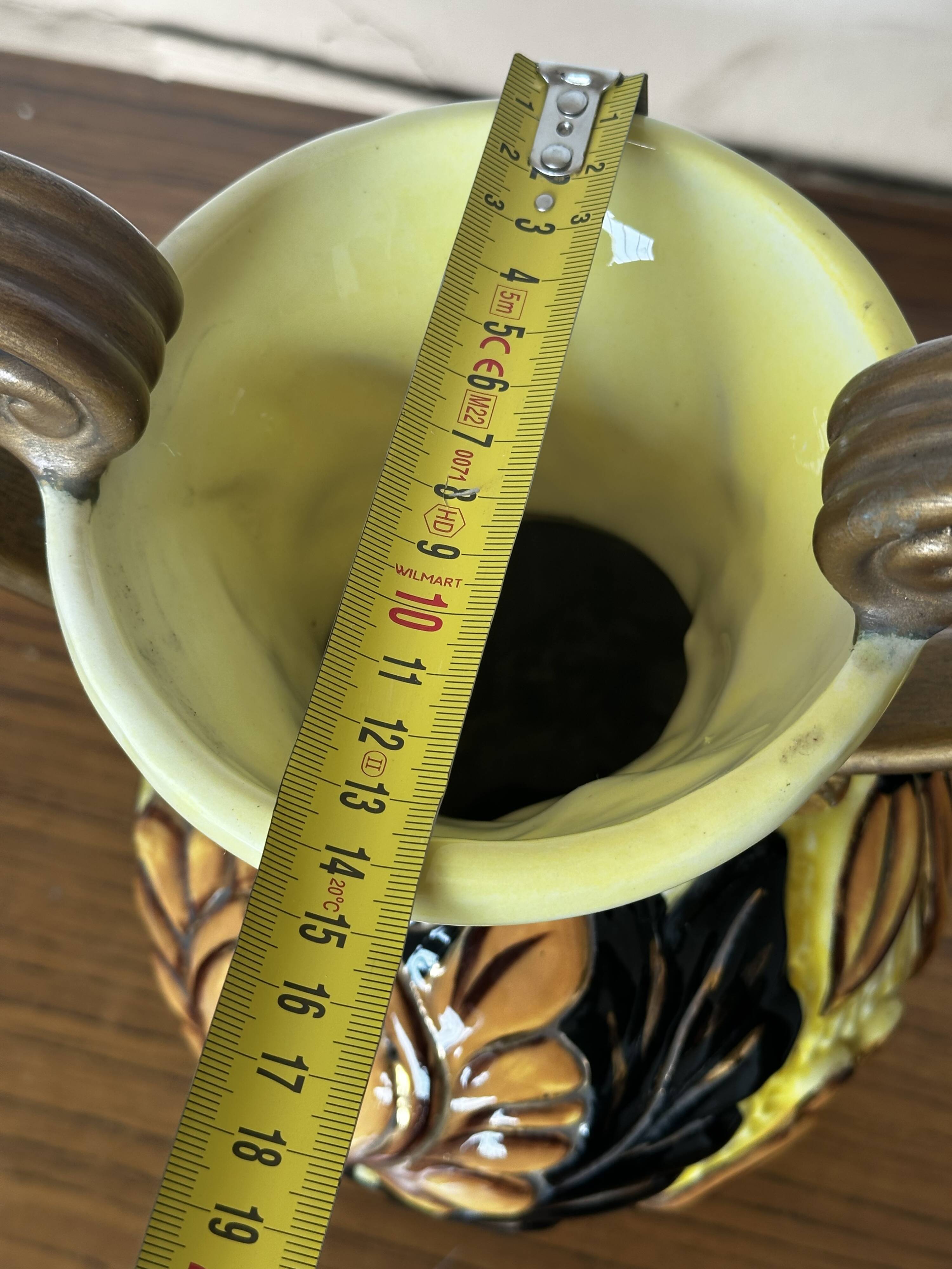 Medici vase in Vallauris ceramic, signed JTF