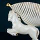 Antique ceramic vase with horses by Egisto Fantechi Maioliche Ceramic, Sesto Fiorentino, Italy, 1940s.
