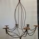 Wrought iron candle chandelier