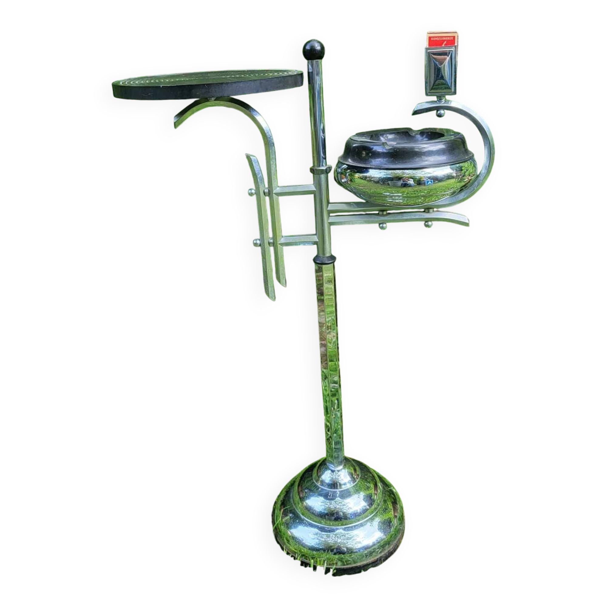 Cendrier chrome et bakélite par Demeyere