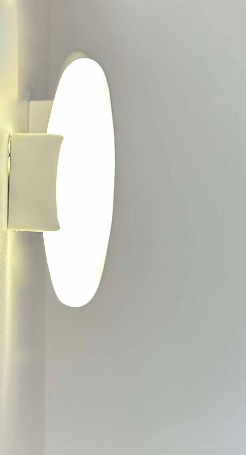 Pair of vintage opaline wall lights, France 1980