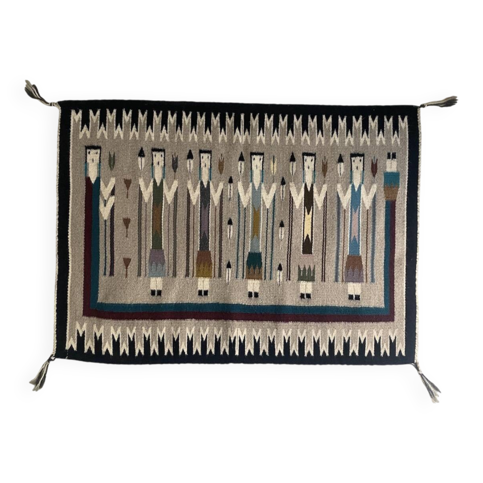 Navajo rug woven in the late 1980s.