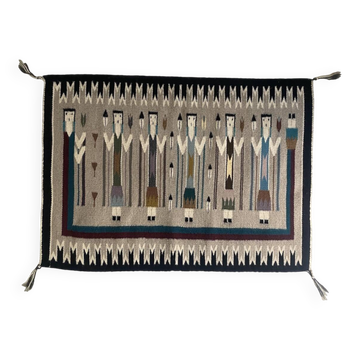 Tapis Navajo tissé fin des années 1980