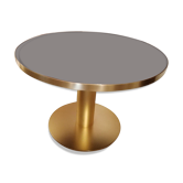 Table ronde Gubi verre et acier