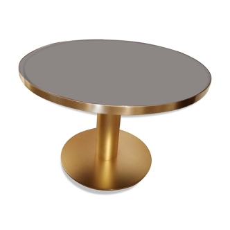 Gubi round table, glass and steel