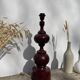 Large 1970 wooden lamp foot turned plum