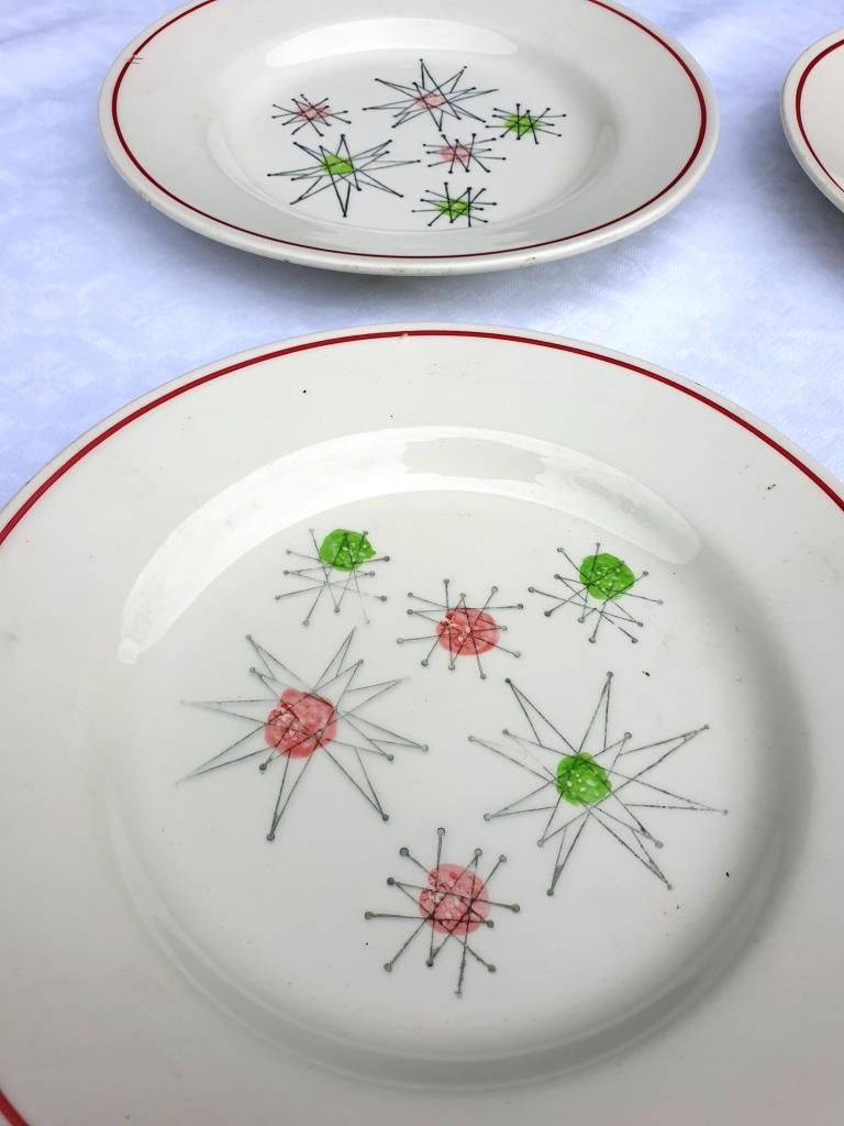 Set 4 plates Marie Claude VF Paris Sting Art 1960