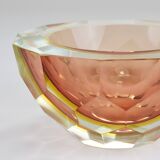 Large Faceted Murano Glass Bowl for Caviar, Italy, 1960s
