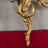 Paire d'appliques en bronze massif doré Rococo.