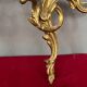 Pair of Rococo gilded solid bronze wall lights.