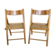 Pair of canned folding chairs