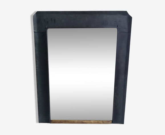 Industrial mirror frame in zinc 61x50cm | Selency