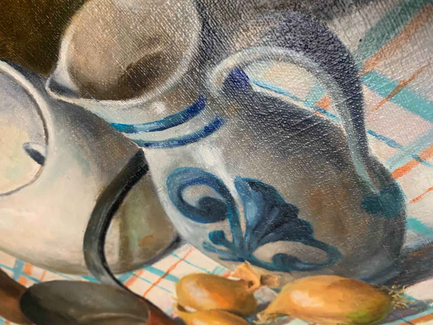 Oil painting on canvas still life