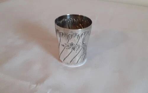 Antique Art Nouveau silver-plated cup