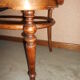 Curved wooden bench