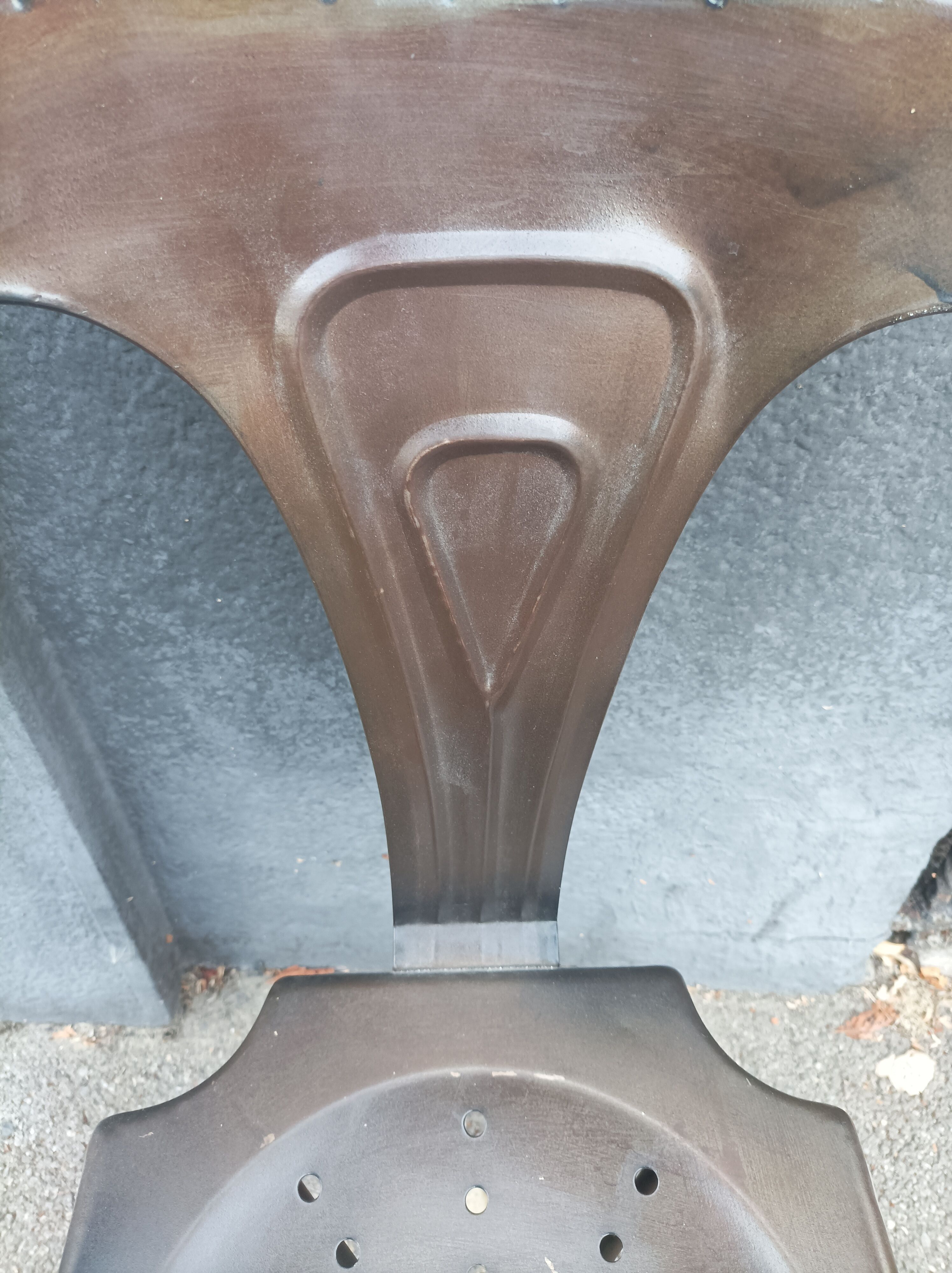 Industrial chair multipl's brushed metal Joseph Mathieu 1930