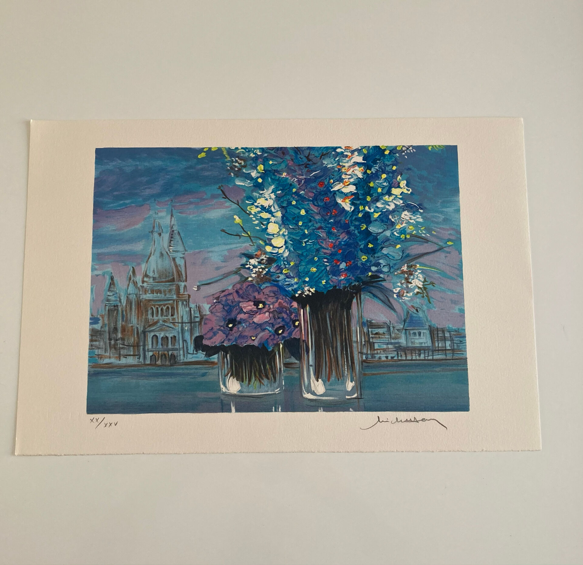 Lithographie numérotée et signée Michel Henry - Montmartre
