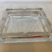 Large crystal ashtray and pocket tray.