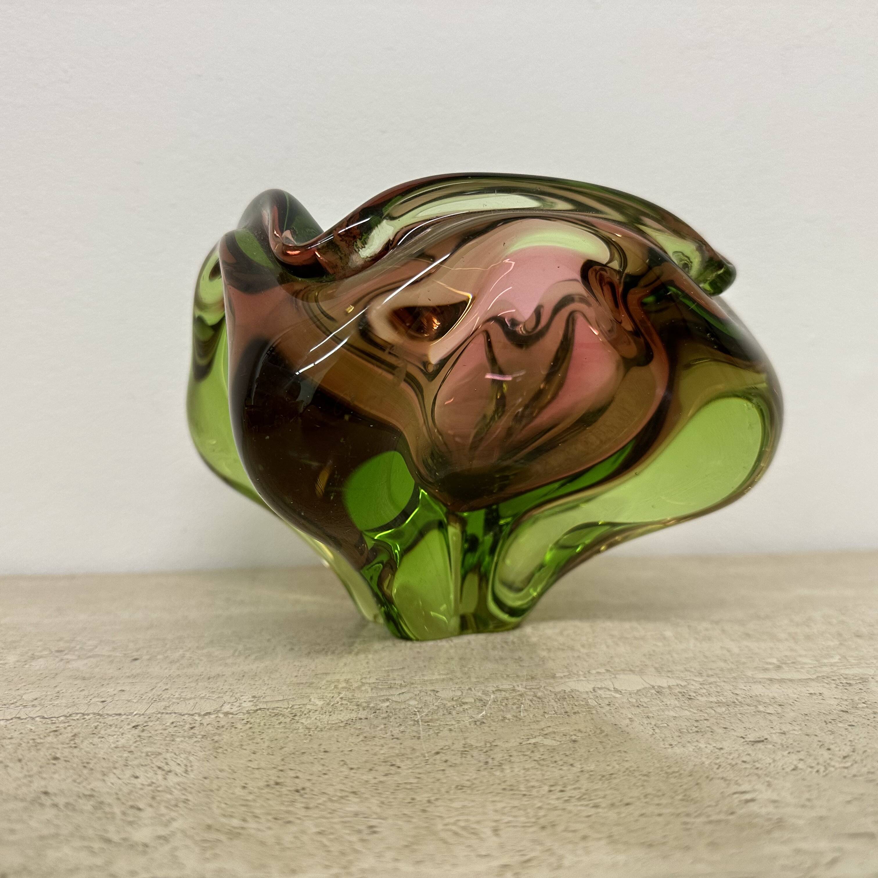 Mid century Murano glass bowl , 1970s