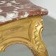 Antique French side table with marble tabletop from the 19th century