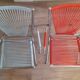 Chaises enfant " scoubidou " vintage structure métal chromé