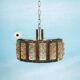 Vintage glass suspension, Danish design, mid-century hanging.