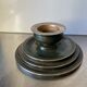 Pair Art Deco Swedish Grace  candleholder  Verdigris Bronze