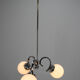 Art deco chandelier, 1930s, restored
