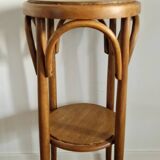1940s curved wood side table