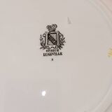 Lunéville opaque semi-deep plate - Rose and flower pattern