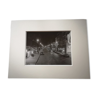 Photographie 18x24cm - Tirage argentique noir et blanc ancien - Rue de Courcelles - Années 1950-1960