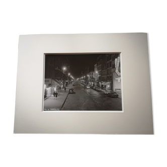 Photograph 18x24cm - Old black and white silver print - Rue de Courcelles - 1950s-1960s