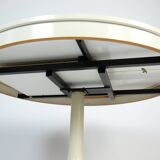 Vintage Dining Table Round Extandable 70s Space Age