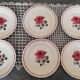 Ensemble 6 assiettes plates vintage Badonviller "Germaine"