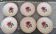Ensemble 6 assiettes plates vintage Badonviller "Germaine"