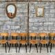 Série de 6 chaises bistrot estampillées Baumann