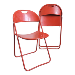 paire de chaises pliante - rouge