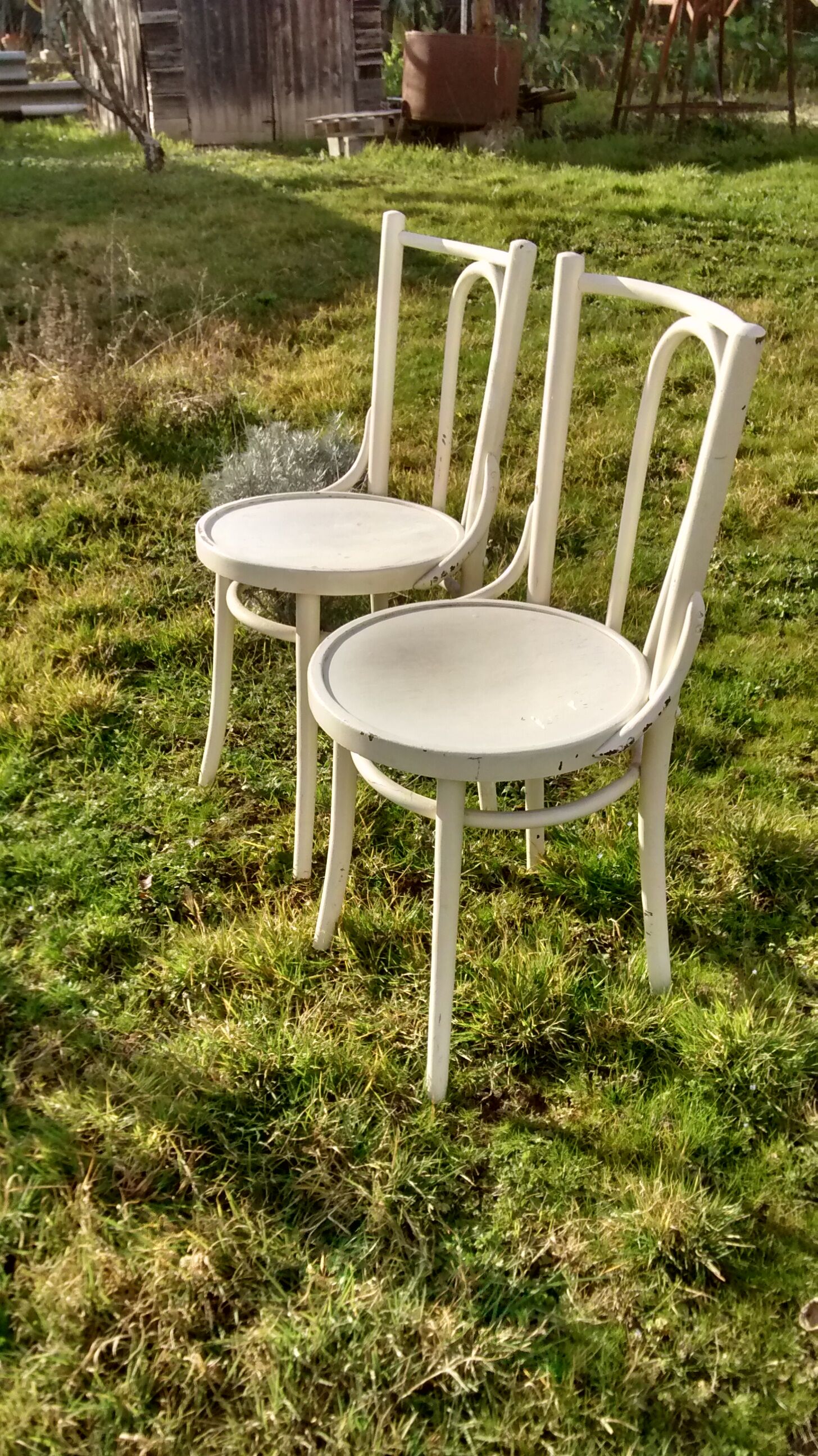 Pair of bistro chairs
