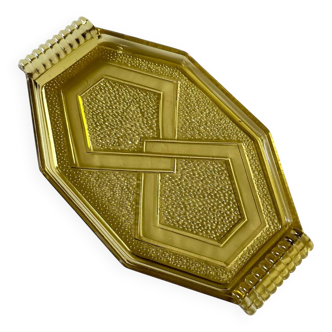 Art Deco molded glass dish