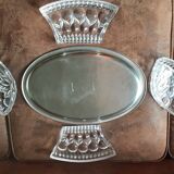 Plat  metal à compartiments  cristal