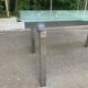 Table à manger italienne extensible rectangulaire en verre 210cm