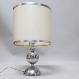 Lampe abat-jour chromé années 70
