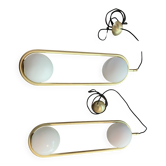 Suspension B lux blanc doré C ball s2 laiton mat